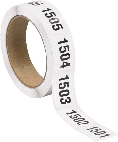 Tape Logic - 1-1/2" Long, Black/White Paper Inventory Labels - For Multi-Use - Exact Tool & Supply