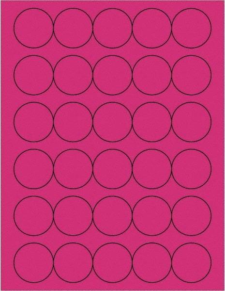 Tape Logic - 1-1/2" Long, Fluorescent Pink Paper Laser Label - For Laser Printers - Exact Tool & Supply