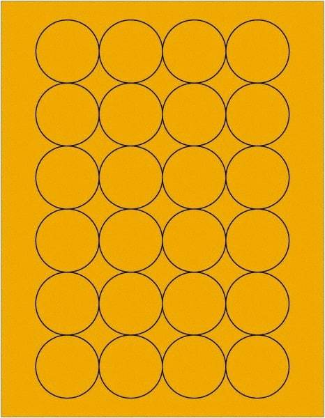 Tape Logic - 1.6" Wide x 1-21/32" Long, Fluorescent Orange Paper Laser Label - For Laser Printers - Exact Tool & Supply