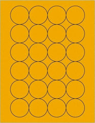 Tape Logic - 1.6" Wide x 1-21/32" Long, Fluorescent Orange Paper Laser Label - For Laser Printers - Exact Tool & Supply