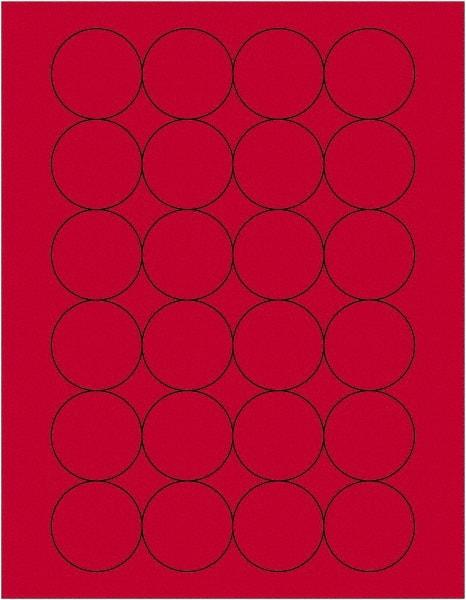 Tape Logic - 1.6" Wide x 1-21/32" Long, Fluorescent Red Paper Laser Label - For Laser Printers - Exact Tool & Supply