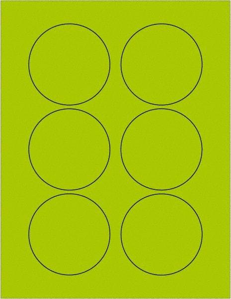 Tape Logic - 3" Long, Fluorescent Green Paper Laser Label - For Laser Printers - Exact Tool & Supply