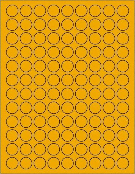 Tape Logic - 3/4" Long, Fluorescent Orange Paper Laser Label - For Laser Printers - Exact Tool & Supply