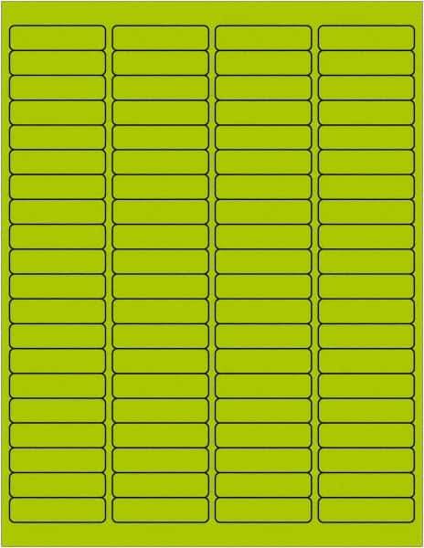 Tape Logic - 1/2" Long, Fluorescent Green Paper Laser Label - For Laser Printers - Exact Tool & Supply