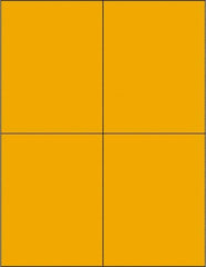 Tape Logic - 5-1/2" Long, Fluorescent Orange Paper Laser Label - For Laser Printers - Exact Tool & Supply