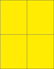 Tape Logic - 5-1/2" Long, Fluorescent Yellow Paper Laser Label - For Laser Printers - Exact Tool & Supply