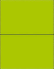 Tape Logic - 8-1/2" Long, Fluorescent Green Paper Laser Label - For Laser Printers - Exact Tool & Supply