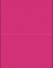 Tape Logic - 8-1/2" Long, Fluorescent Pink Paper Laser Label - For Laser Printers - Exact Tool & Supply