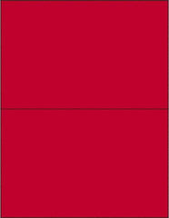 Tape Logic - 8-1/2" Long, Fluorescent Red Paper Laser Label - For Laser Printers - Exact Tool & Supply