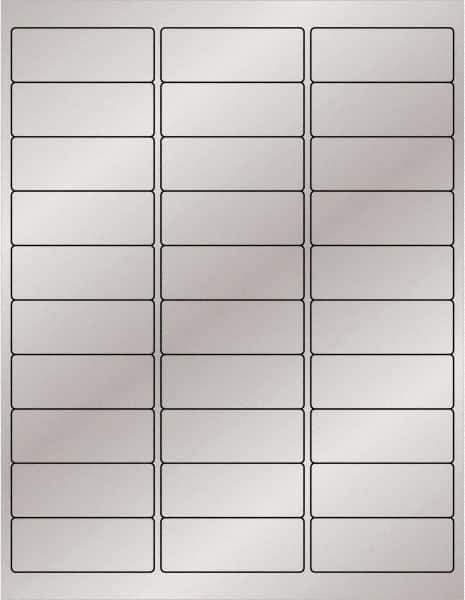 Tape Logic - 2-5/8" Long, Silver Paper Laser Label - For Laser Printers - Exact Tool & Supply