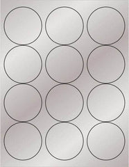 Tape Logic - 2-1/2" Long, Silver Paper Laser Label - For Laser Printers - Exact Tool & Supply