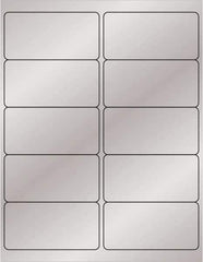 Tape Logic - 4" Long, Silver Paper Laser Label - For Laser Printers - Exact Tool & Supply