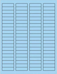 Made in USA - 1-3/4" Long, Pastel Blue Paper Laser Label - For Laser Printers - Exact Tool & Supply