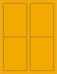 Tape Logic - 5" Long, Fluorescent Orange Paper Laser Label - For Laser Printers - Exact Tool & Supply