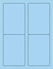 Tape Logic - 5" Long, Pastel Blue Paper Laser Label - For Laser Printers - Exact Tool & Supply
