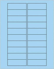 Tape Logic - 3" Long, Pastel Blue Paper Laser Label - For Laser Printers - Exact Tool & Supply