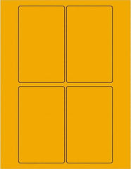 Tape Logic - 5" Long, Fluorescent Orange Paper Laser Label - For Laser Printers - Exact Tool & Supply