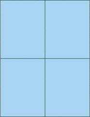 Tape Logic - 5-1/2" Long, Pastel Blue Paper Laser Label - For Laser Printers - Exact Tool & Supply