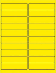 Tape Logic - 4" Long, Fluorescent Yellow Paper Laser Label - For Laser Printers - Exact Tool & Supply