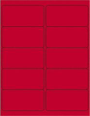 Tape Logic - 4" Long, Fluorescent Red Paper Laser Label - For Laser Printers - Exact Tool & Supply