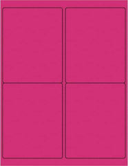 Tape Logic - 5" Long, Fluorescent Pink Paper Laser Label - For Laser Printers - Exact Tool & Supply