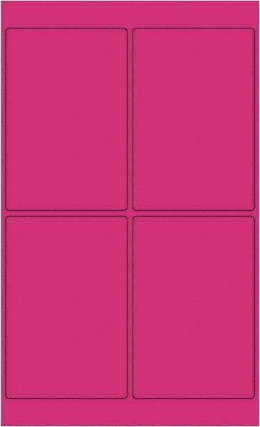 Tape Logic - 6" Long, Fluorescent Pink Paper Laser Label - For Laser Printers - Exact Tool & Supply