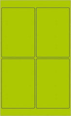 Tape Logic - 6" Long, Fluorescent Green Paper Laser Label - For Laser Printers - Exact Tool & Supply