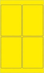 Tape Logic - 6" Long, Fluorescent Yellow Paper Laser Label - For Laser Printers - Exact Tool & Supply