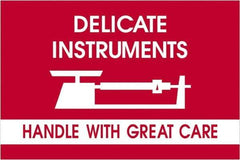 Tape Logic - 3" Long, Red/White Paper Shipping Label - For Multi-Use - Exact Tool & Supply