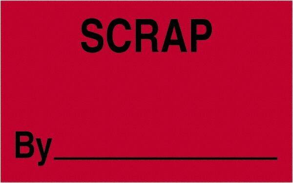 Tape Logic - 2" Long, Fluorescent Red Paper Shipping Label - For Multi-Use - Exact Tool & Supply