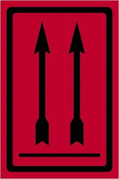 Tape Logic - 6" Long, Fluorescent Red Paper Shipping Label - For Multi-Use - Exact Tool & Supply