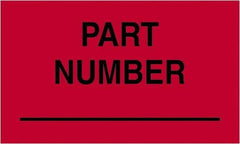 Tape Logic - 5" Long, Fluorescent Red Paper Shipping Label - For Multi-Use - Exact Tool & Supply