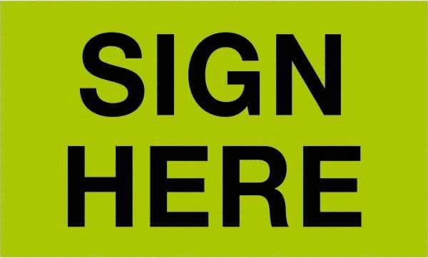 Tape Logic - 5" Long, Fluorescent Green Paper Shipping Label - For Multi-Use - Exact Tool & Supply