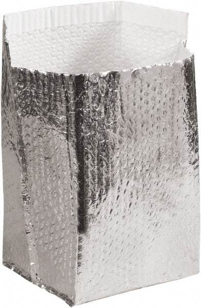 Made in USA - 6" Long x 6" Wide x 6" High x 3/16" Thick Box Liner - Silver, Case - Exact Tool & Supply