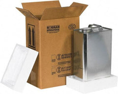 Made in USA - 8-3/16" Long x 5-11/16" Wide x 12-3/8" High Shipper Kit - Each - Exact Tool & Supply