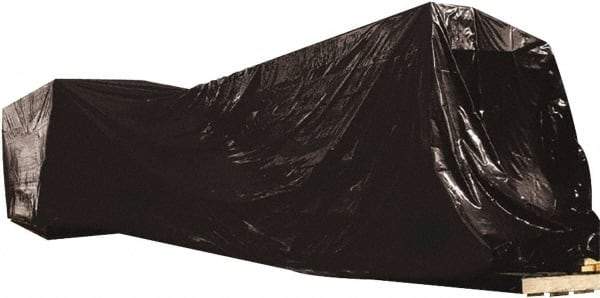 Made in USA - 100" Long x 12" Wide Polyethylene Plastic Film - Black, Case - Exact Tool & Supply