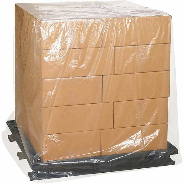 Made in USA - 46" Long x 48" Wide x 96" High Pallet Cover - Clear, Case, 25 Piece - Exact Tool & Supply