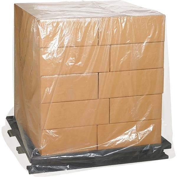 Made in USA - 44" Long x 54" Wide x 72" High Pallet Cover - Clear, Case, 50 Piece - Exact Tool & Supply