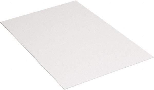 Made in USA - 96" Long x 48" Wide Plastic Sheet - White - Exact Tool & Supply