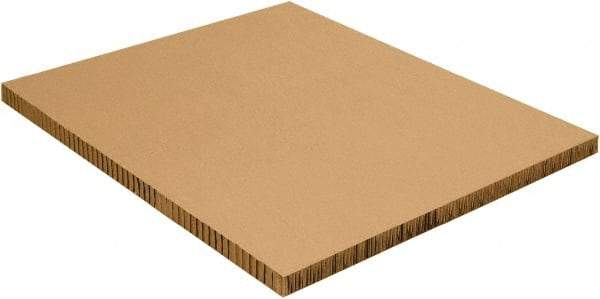 Made in USA - 2" High x 48" Long x 96" Wide Honeycomb Sheet - Kraft - Exact Tool & Supply