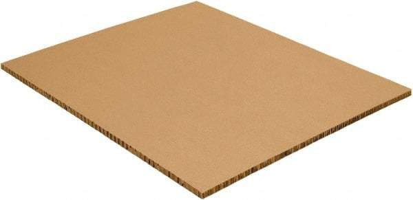Made in USA - 1" High x 40" Long x 48" Wide Honeycomb Sheet - Kraft - Exact Tool & Supply