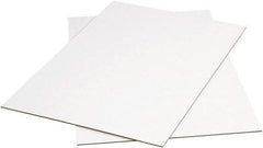 Made in USA - 48" Long x 40" Wide Corrugated Sheet - White - Exact Tool & Supply