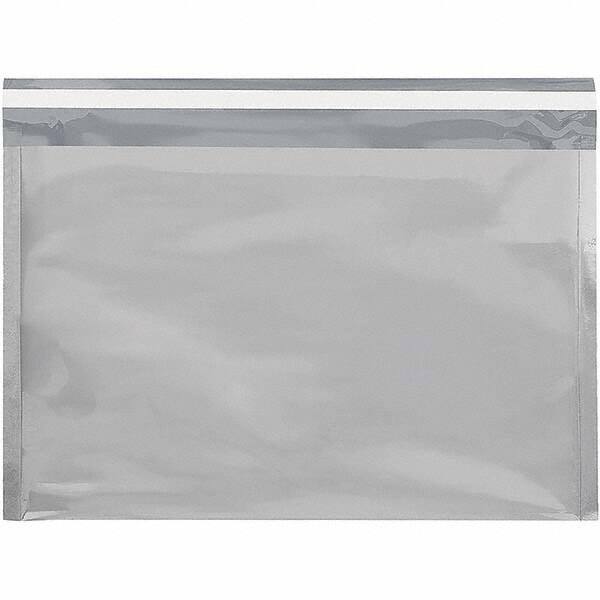 Value Collection - 12-3/4" Long x 9-1/2" Wide Peel-Off Self-Seal Metallic Mailer - Silver - Exact Tool & Supply