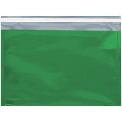 Value Collection - 12-3/4" Long x 9-1/2" Wide Peel-Off Self-Seal Metallic Mailer - Green - Exact Tool & Supply