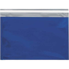 Value Collection - 12-3/4" Long x 9-1/2" Wide Peel-Off Self-Seal Metallic Mailer - Blue - Exact Tool & Supply