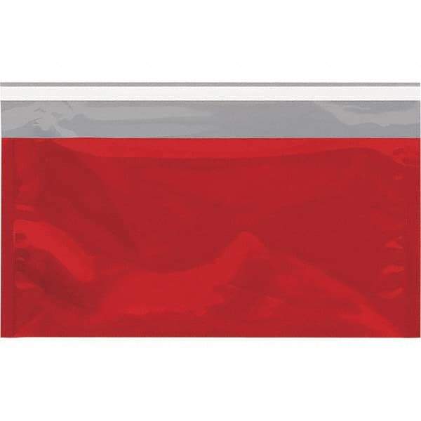 Value Collection - 10-1/4" Long x 6-1/4" Wide Peel-Off Self-Seal Metallic Mailer - Red - Exact Tool & Supply