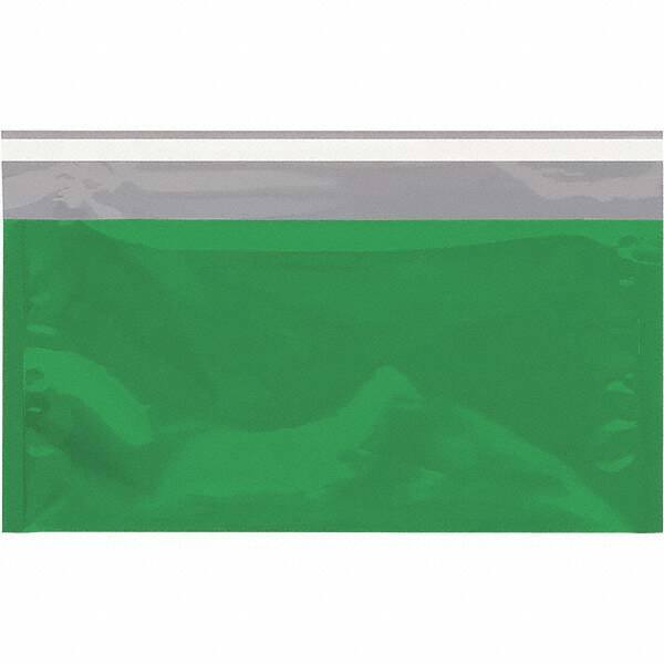Value Collection - 10-1/4" Long x 6-1/4" Wide Peel-Off Self-Seal Metallic Mailer - Green - Exact Tool & Supply