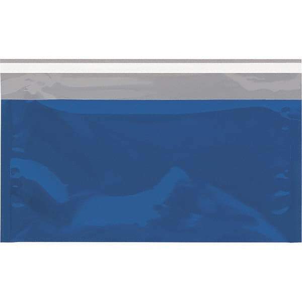 Value Collection - 10-1/4" Long x 6-1/4" Wide Peel-Off Self-Seal Metallic Mailer - Blue - Exact Tool & Supply