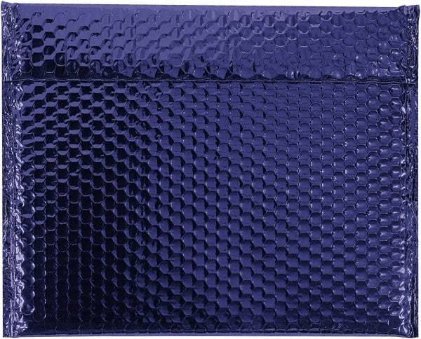 Made in USA - 11" Long x 13-3/4" Wide Peel-Off Self-Seal Bubble Mailer - Blue - Exact Tool & Supply