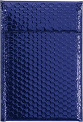 Made in USA - 11" Long x 7-1/2" Wide Peel-Off Self-Seal Bubble Mailer - Blue - Exact Tool & Supply